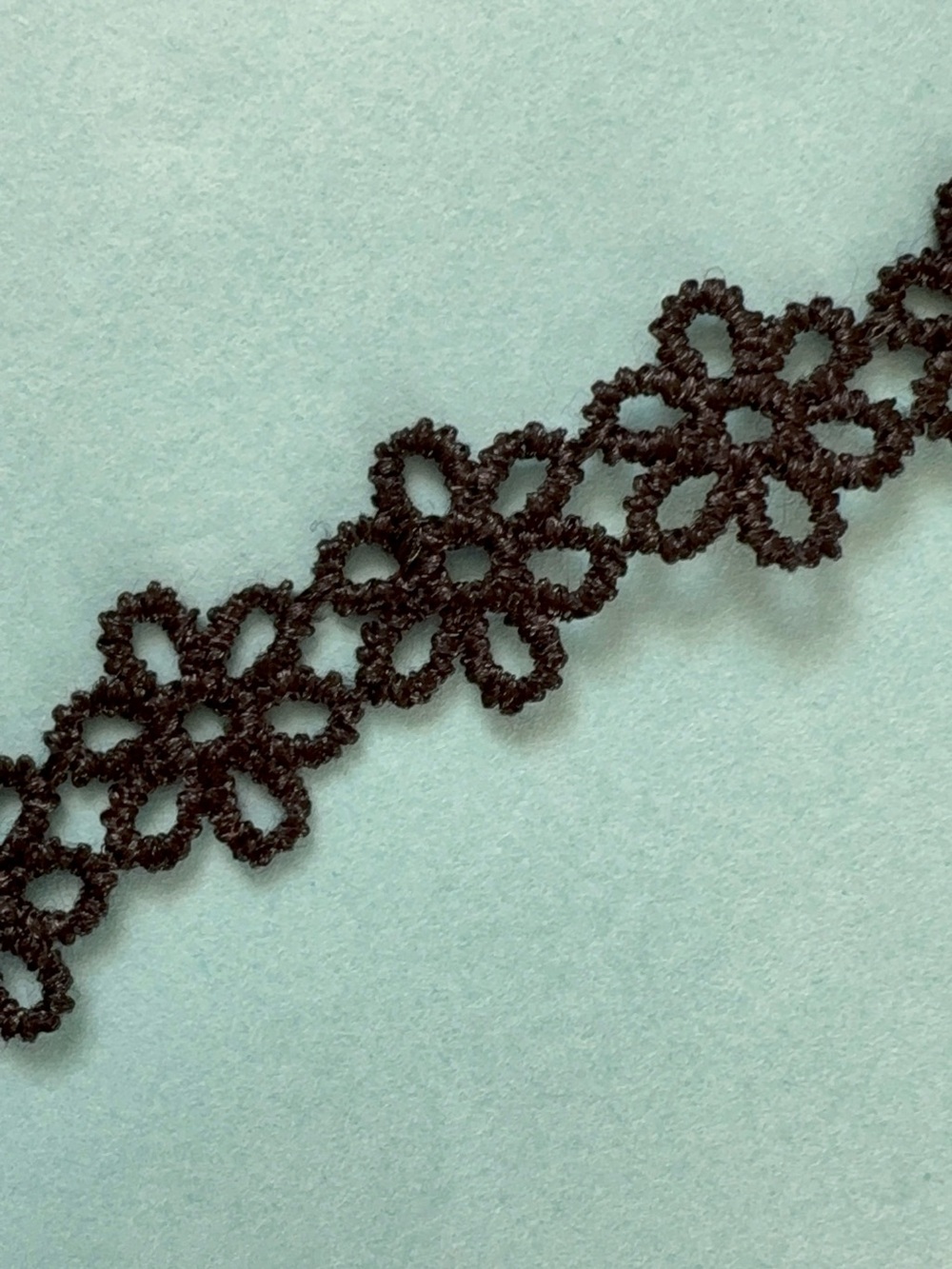 🖤 Black Floral Lace Choker Necklace Goth Y2K Adjustable - Picture 3 of 4